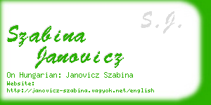 szabina janovicz business card